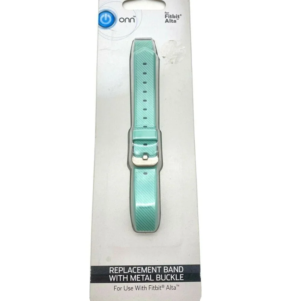 Fitbit Alta Onn Replacement Band Aqua Green With Metal‎ Buckle New
